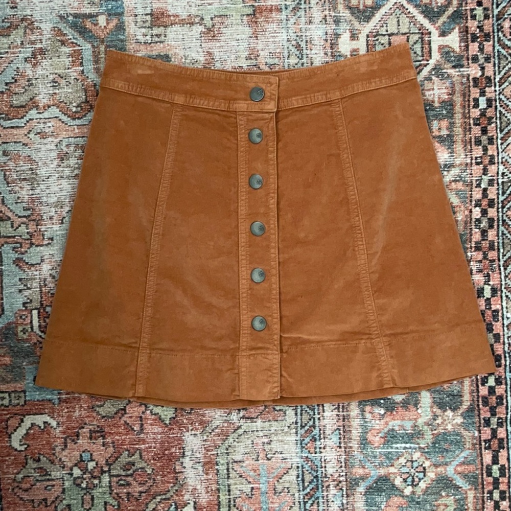 Madewell snap front mini skirt sz 2